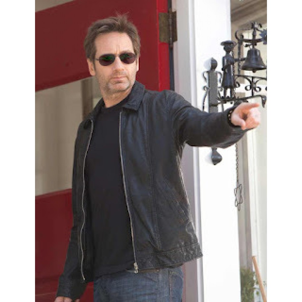 Hank moody leather on sale jacket